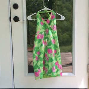 V-neck halter dress